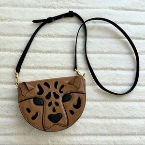 Kate Spade Lucy 3D Leopard Flap Leather Crossbody